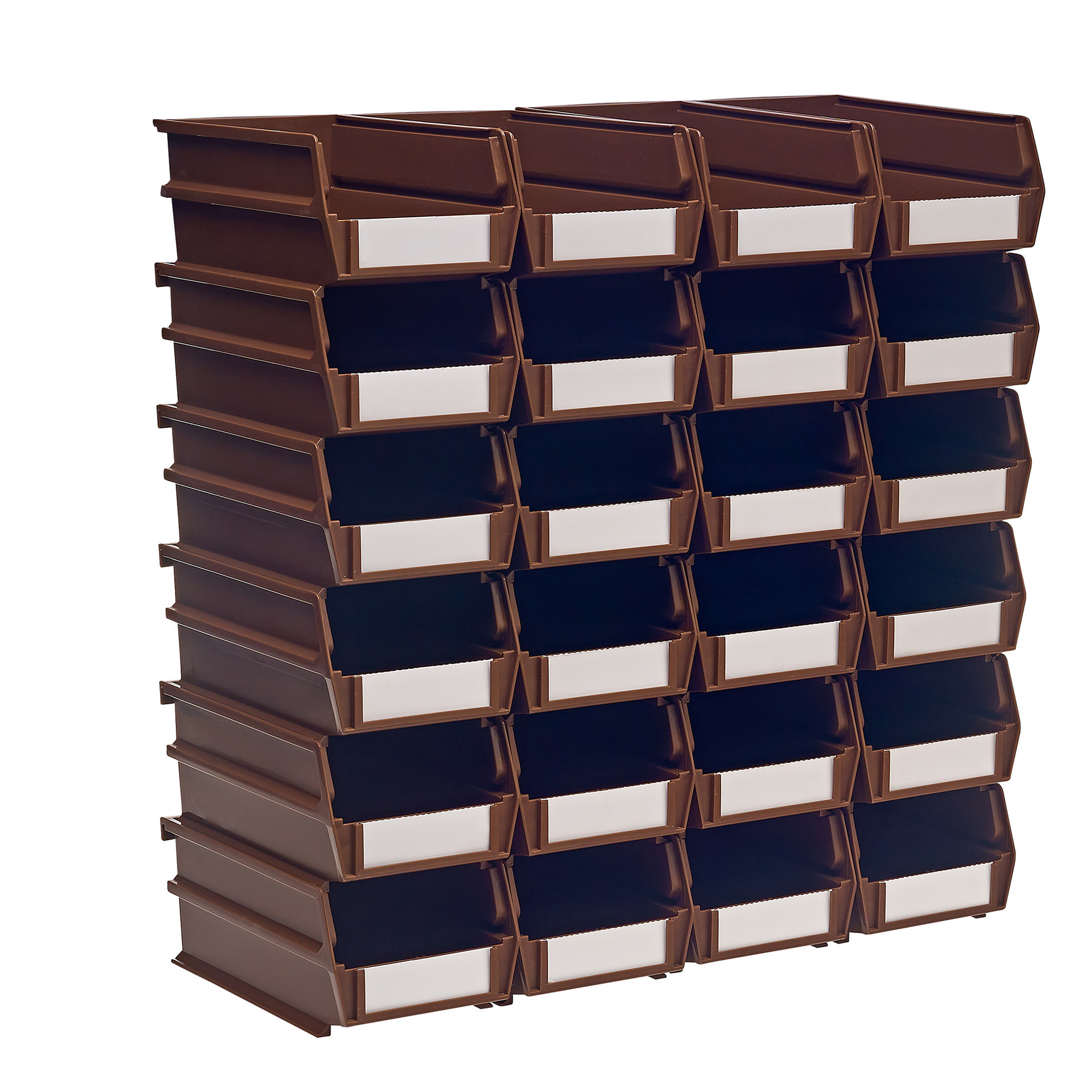 Triton LocBin Set, 24-Pk., Brown, 7 3/8in.L x 4 1/8in.W x 3in.H, Model# 3-220BR